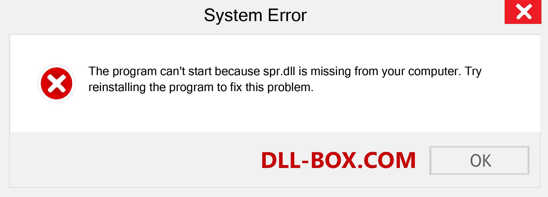  spr.dll file is missing?. Download for Windows 7, 8, 10 - Fix  spr dll Missing Error on Windows, photos, images